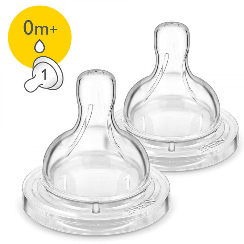 Avent Nipple Classic Pair 0M+