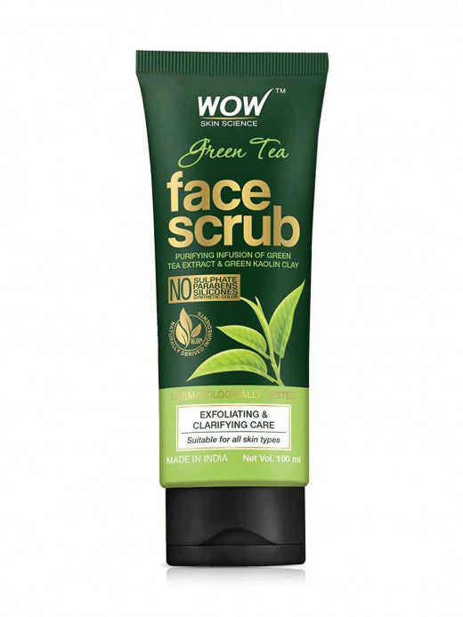 Wow Skin Science Green Tea Face Scrub, 100ml