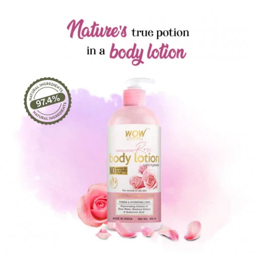 Wow Skin Science Himalayan Rose Body Lotion, 400ml