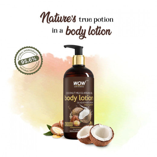 Wow Skin Science Coconut Milk & Argan Oil Body Lotion, 400ml