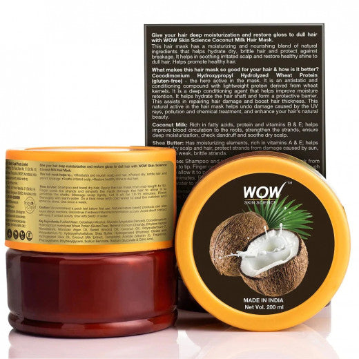 Wow Skin Science Coconut Milk Hair Mask, 200ml