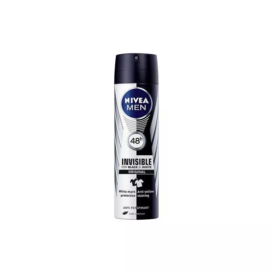 Nivea Men Invisible Black And White Spray Deodorant 150Ml