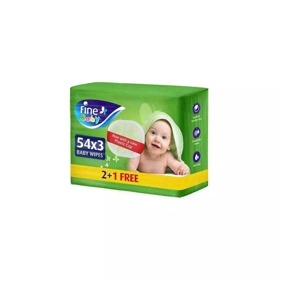 Fine Baby Soft Wet Wipes Pack Of 3 * 54