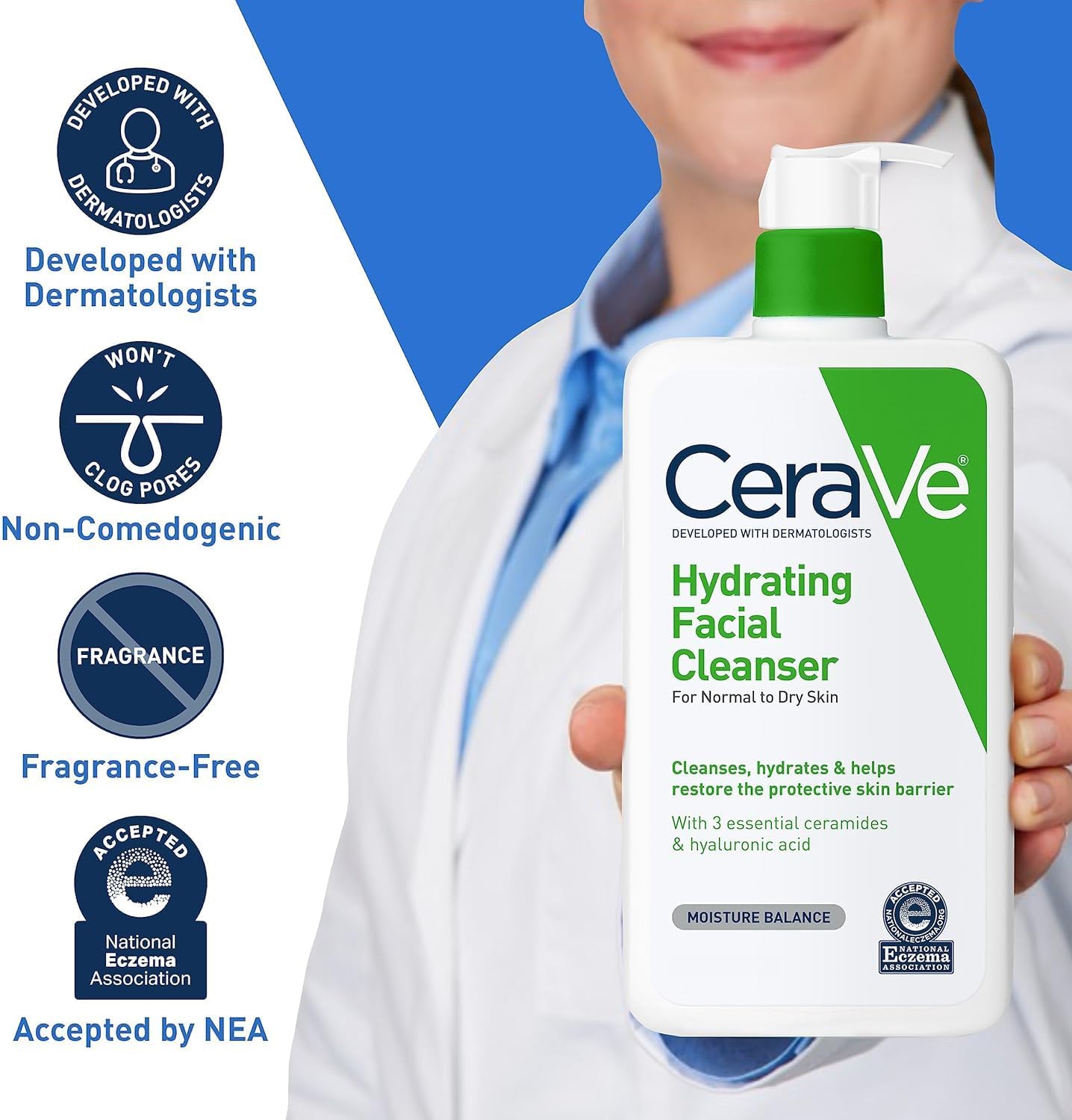 Cerave Hydrating Facial Cleanser For Dry Skin 237ML