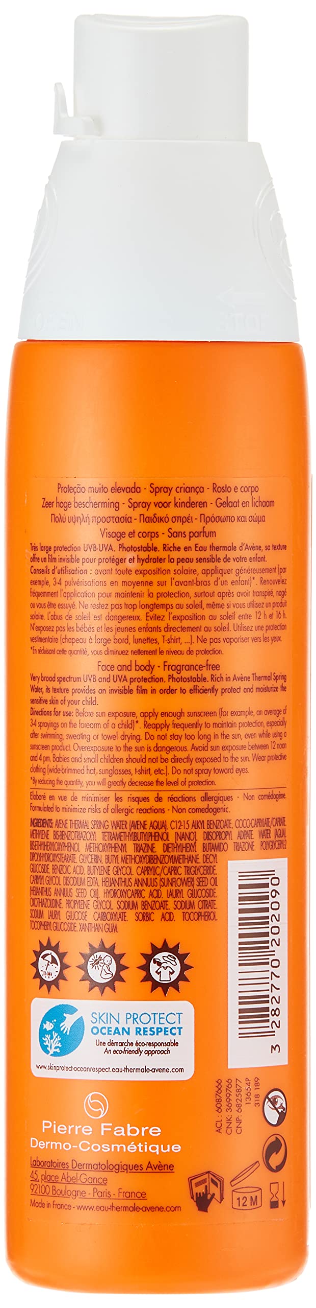 Avene Sunblock Spray 50+ For Children (200Ml)