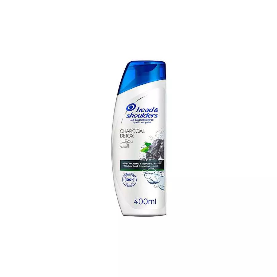 Head And Shoulders Charcol Detox Hair Silky Black Shampoo 400Ml