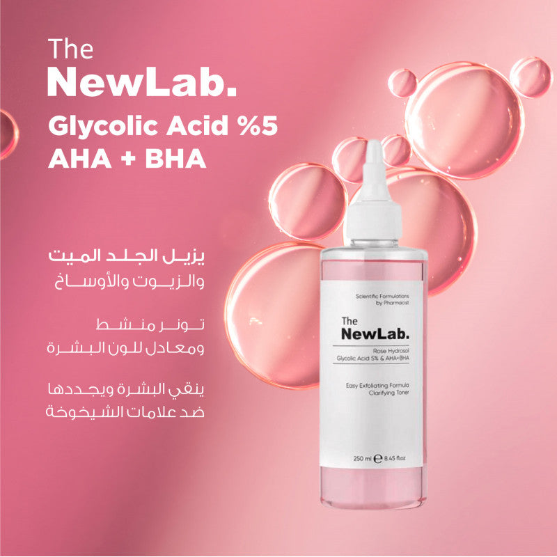 The NewLab Glycolic Acid 5% & Aha+Bha Toner 250Ml