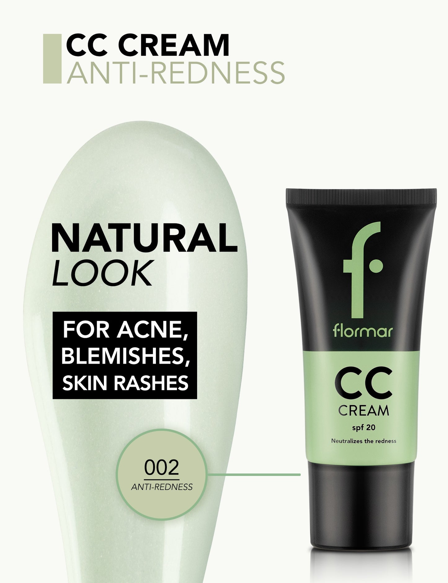 Flormar Cc Cream 02 Anti-redness Spf20