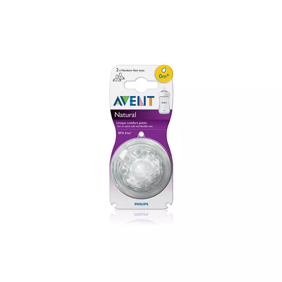 Avent Nipple Natural Pair 0M+