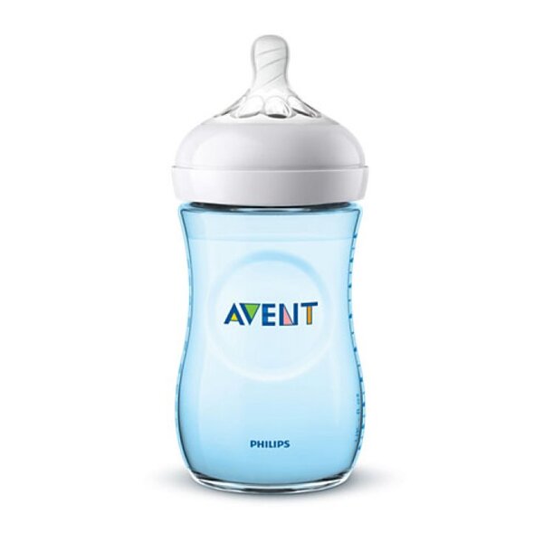 Avent Natural Bottle Blue 260Ml +1M