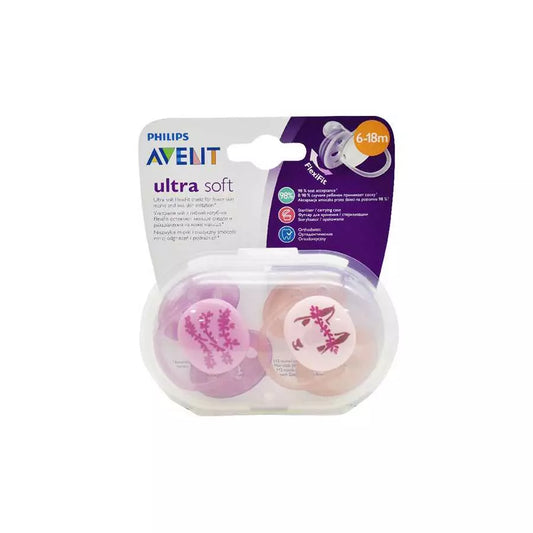 Avent Soother Ultra Soft 6-18M Girl