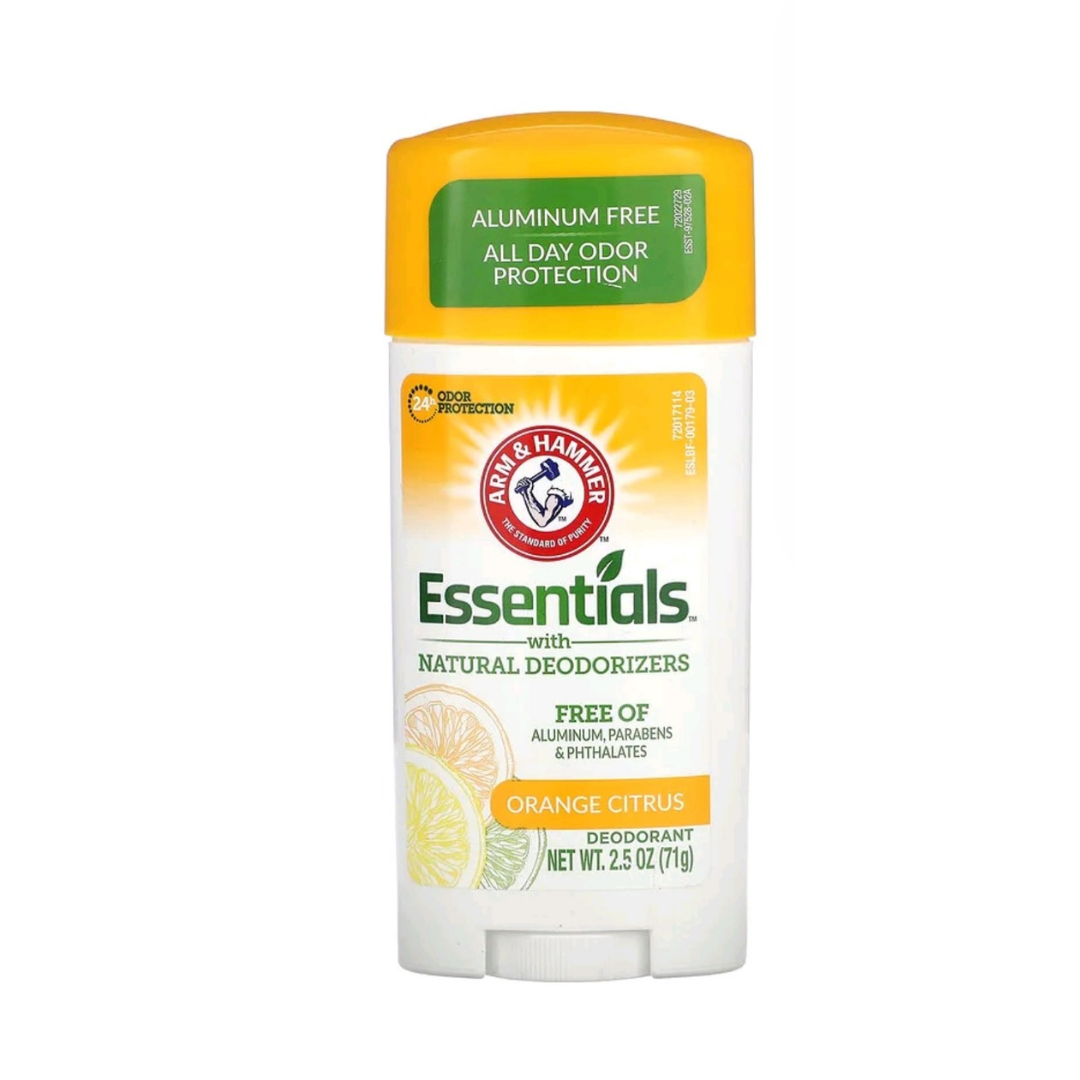 Essentials with Natural Deodorizers, Deodorant, Orange Citrus, 2.5 oz (71 g)