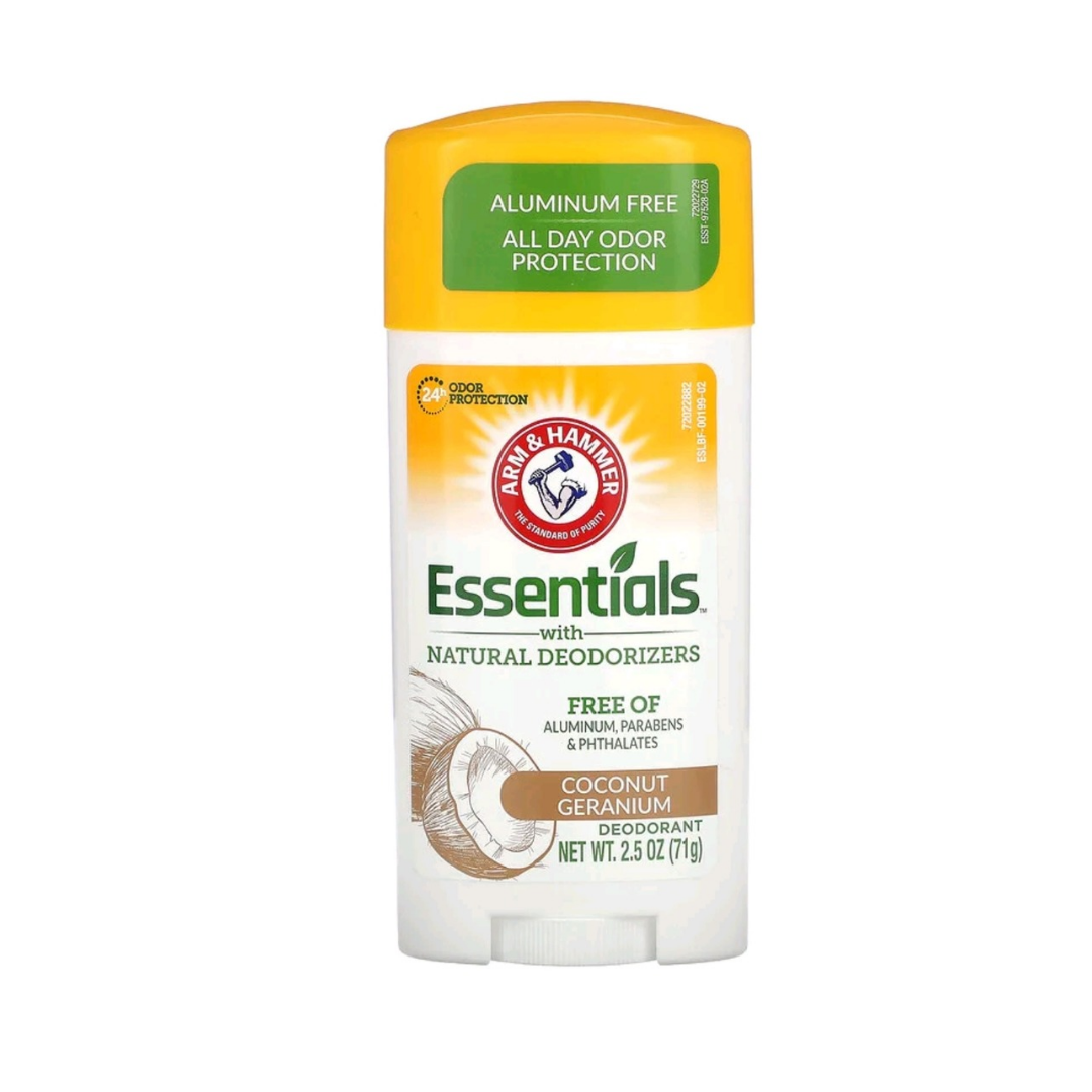 Essentials with Natural Deodorizers, Deodorant, Coconut Geranium, 2.5 oz (71 g)