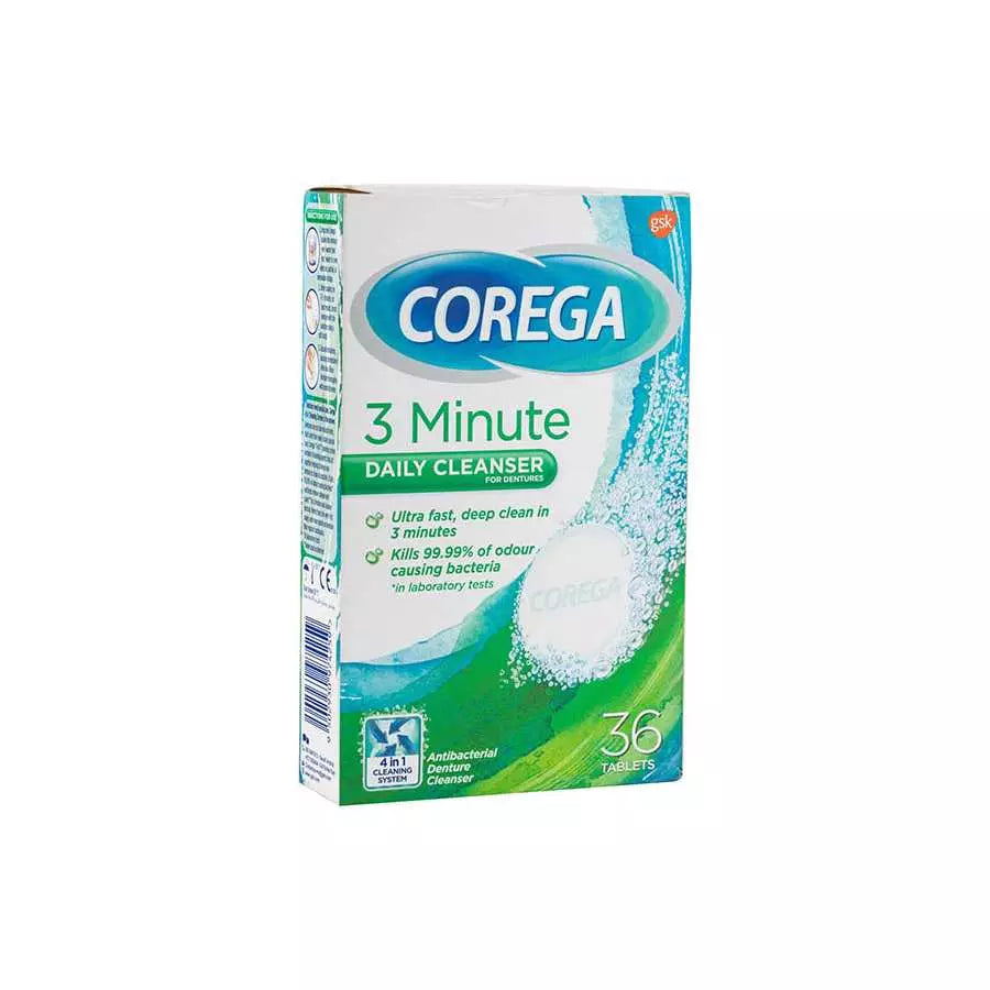 Corega Daily Cleanser For Dentures 36 Tablet