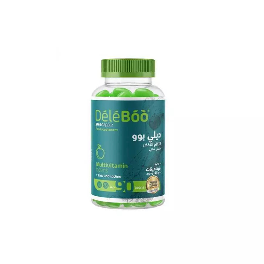 Deleboo Apple Multivitamin, Zinc And Iodine 90 Beans