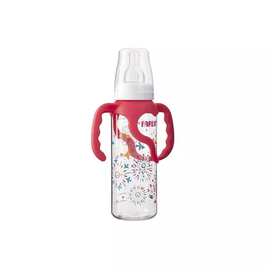 Farlin Feeding Bottle With Handle 240ML Pink