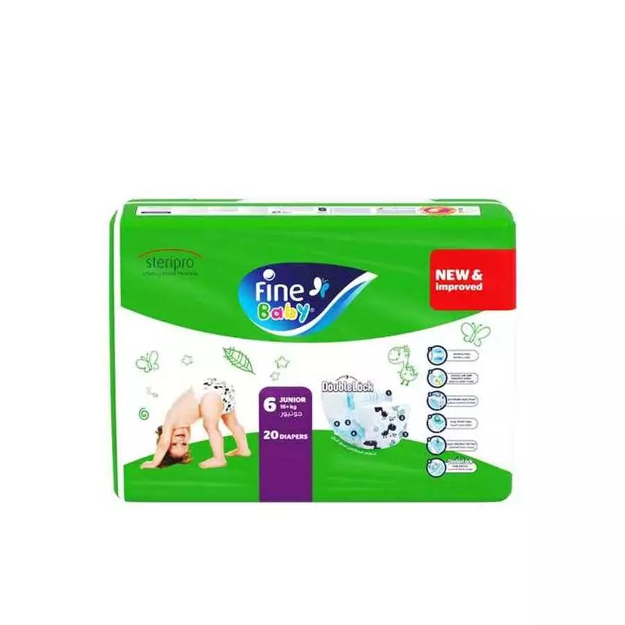 Fine Baby Diapers XX-Large Size 6, (16+ Kg), 20 Diapers