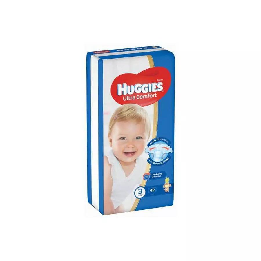 Huggies Diapers Size (3) 4-9 Kgs Jumbo 42 Diapers