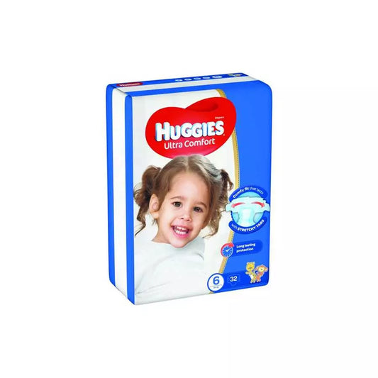 Huggies Diapers Size (6) 16+ Kgs Jumbo 32 Diapers