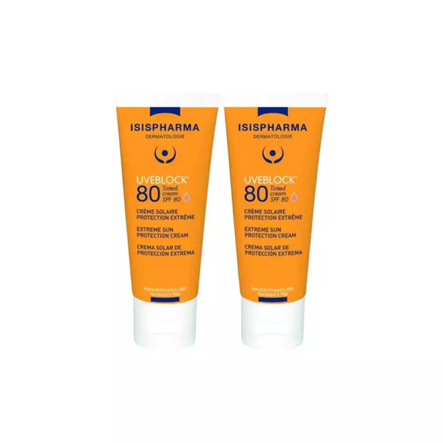 Isis Pharma Uveblock Tinted Cream Spf80 Duo Offer