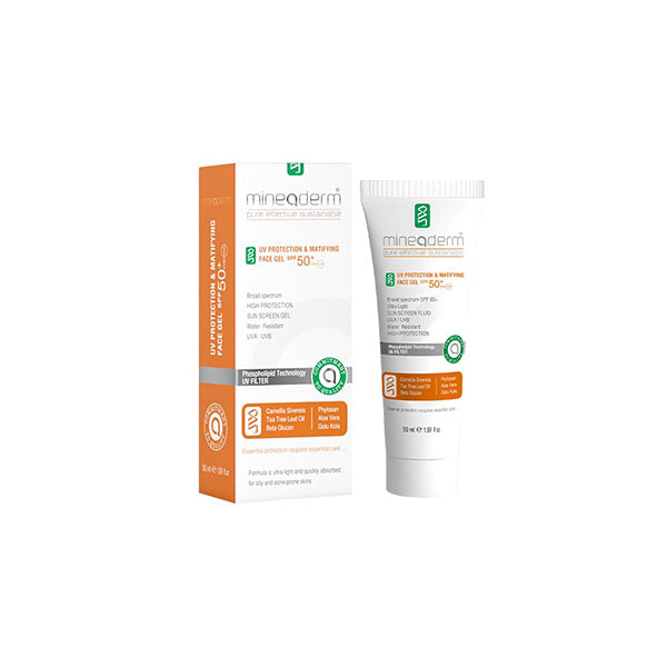 Mineaderm UV Protection & Matifying Face Gel SPF50+ (50ML)