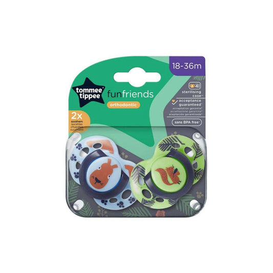 Tommee Tippee Fun Friends Soother 2x 18-36m