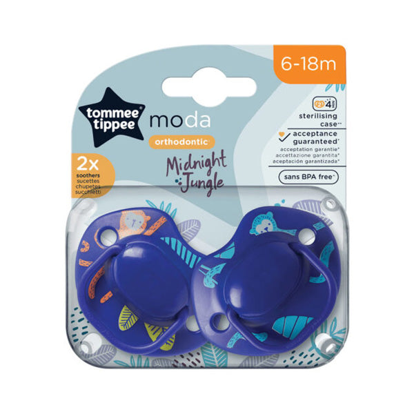 Tommee Tippee Moda Soother Midnight Jungle 2x 6-18m