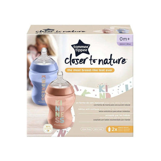 Tommee Tippee Closer To Nature 2x260ml Kindness Bottles