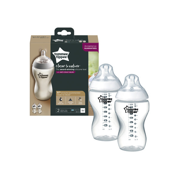 Tommee Tippee Closer To Nature 2x 340ml Bottles