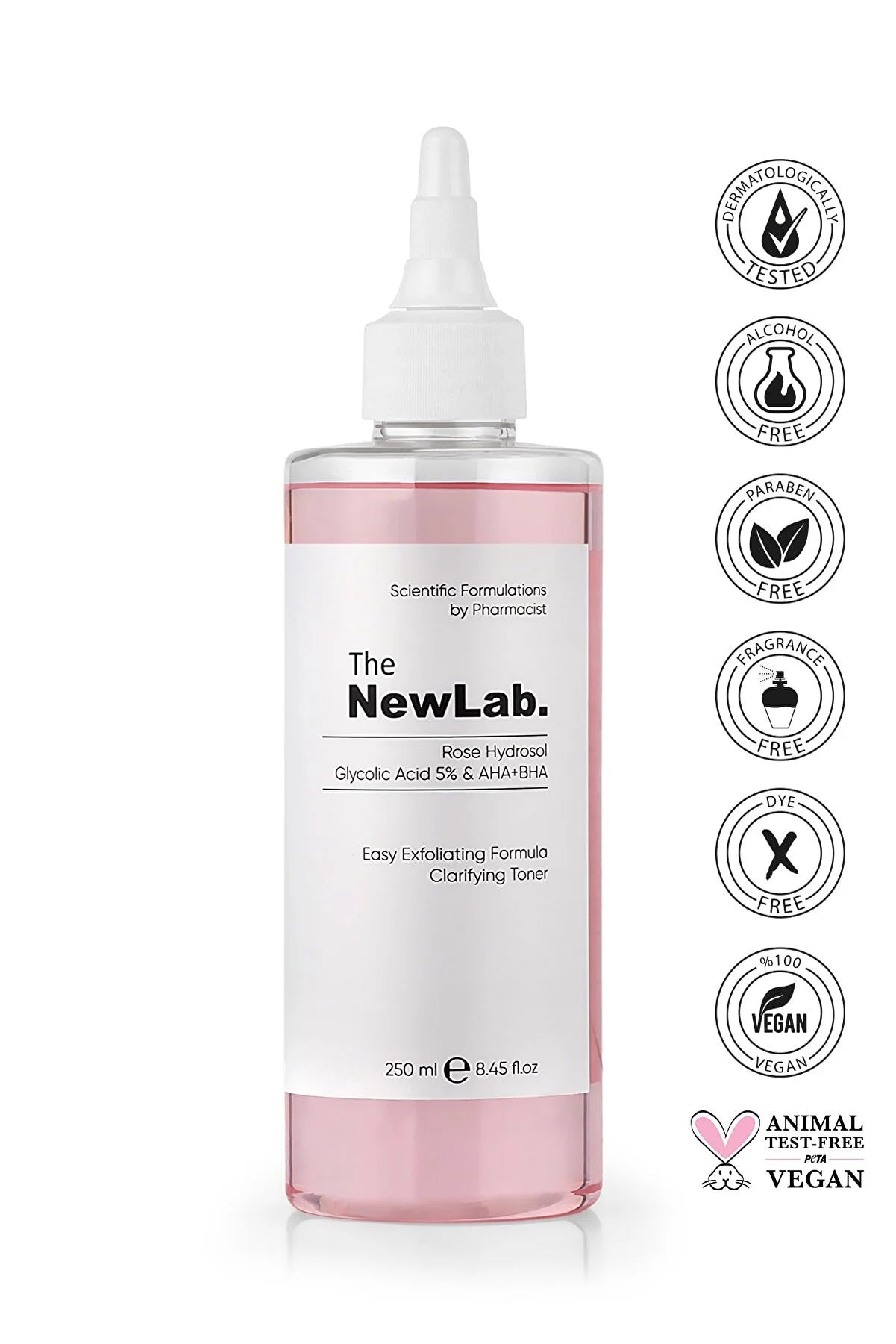 The NewLab Glycolic Acid 5% & Aha+Bha Toner 250Ml