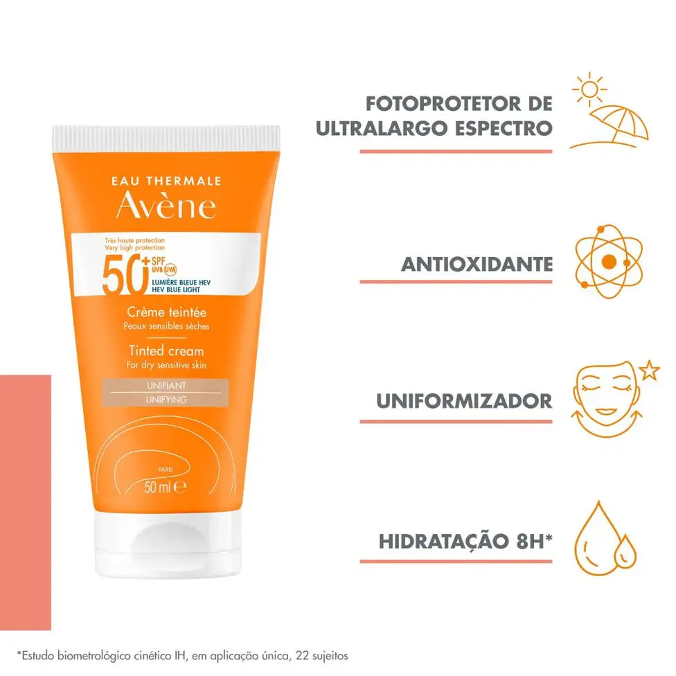 Avene Sunblock Tinted Cream Spf 50+ (40Ml).