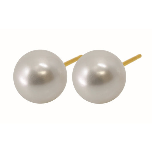 Fashion Sense Earrings G/P 8MM PEARL pair