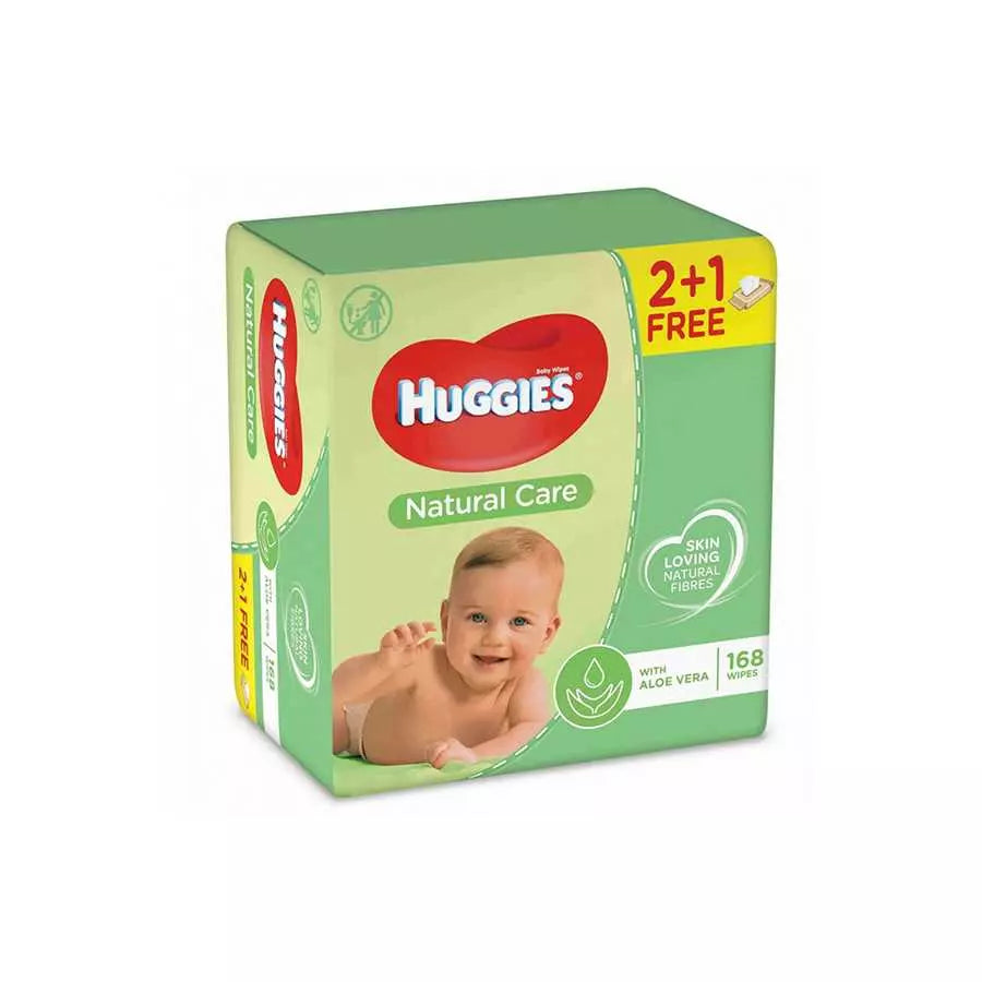 Huggies Wet Wipes Natural Care, 56 Wipes, 3 Packs