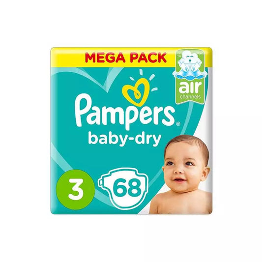 Pampers Diapers Size (3) 6-10 Kg 68 Diapers