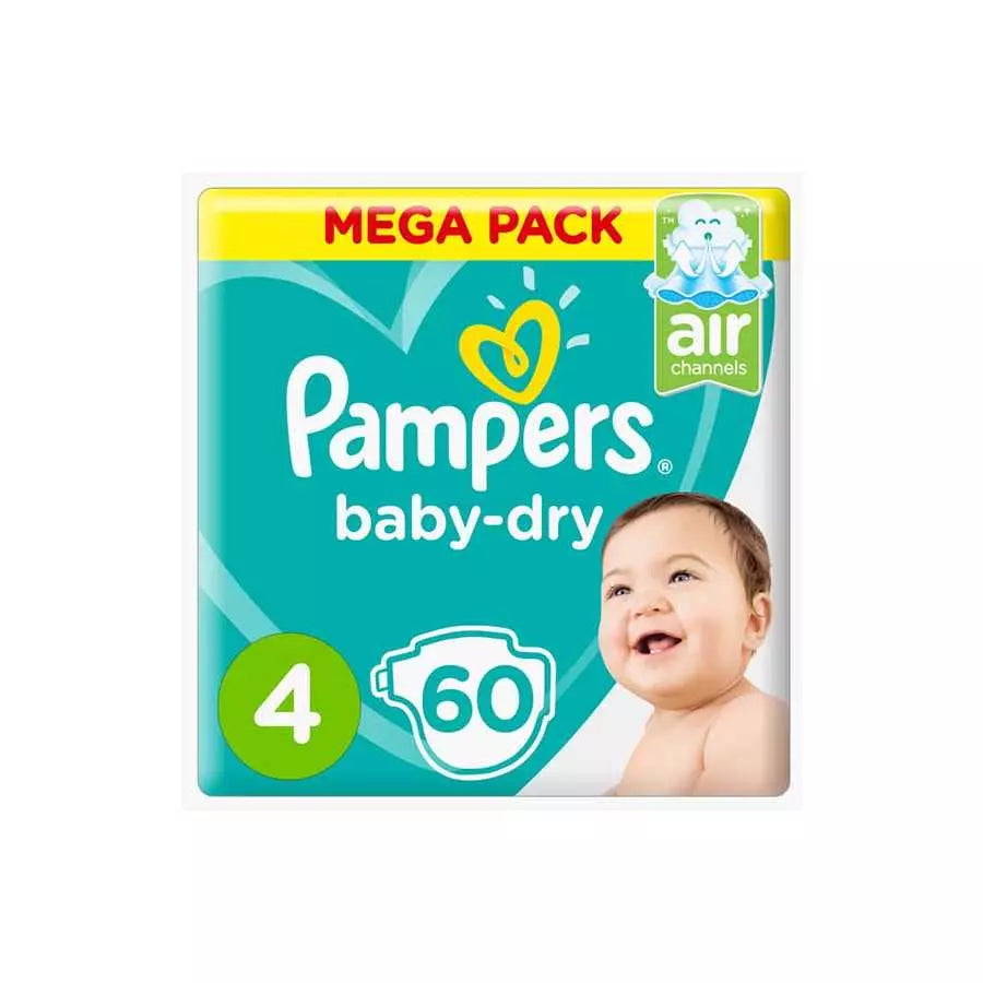 Pampers Diapers Size (4) 8-14 Kg 60 Diapers