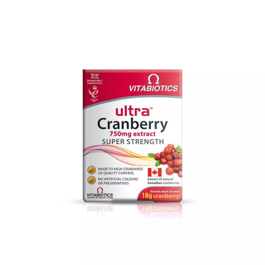 Vitabiotics Ultra Cranberry Super Strength 750Mg, 30 Tablet